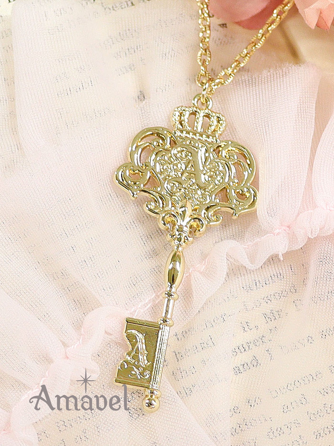 antique key necklace