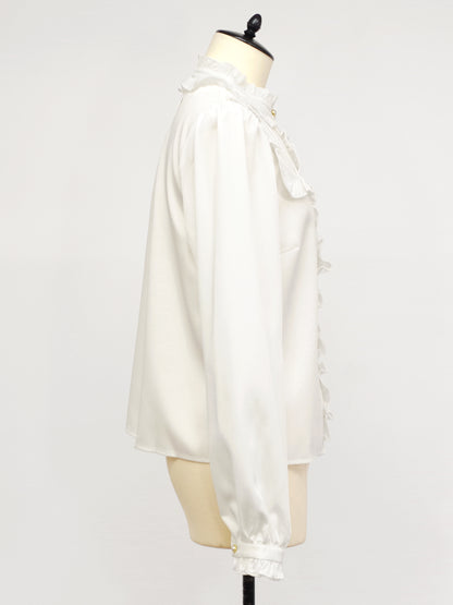 ヨーク切替スタンドフリル長袖ブラウス ｜Amavel（アマベル）公式サイト