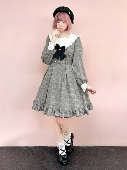 ガーリーフリルセーラーワンピース ブラック（Black） FREE ｜Amavel（アマベル）公式サイト