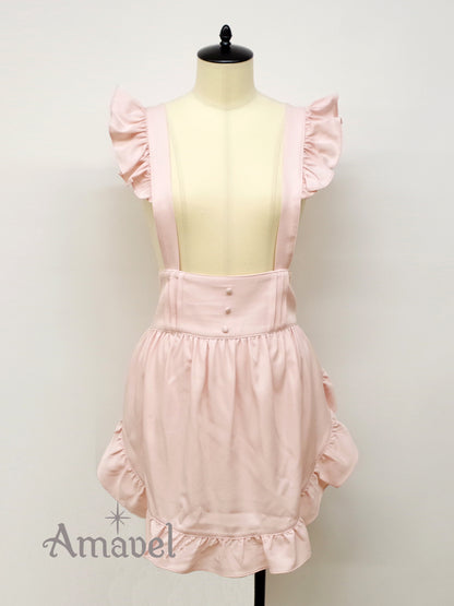 フリルエプロン ピンク（Pink） FREE ｜Amavel（アマベル）公式サイト